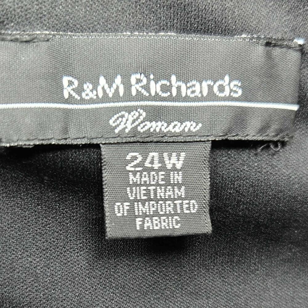 R&M Richards Floral Cap Sleeve Ruched Midi Dress Size 24W - Picture 3 of 4